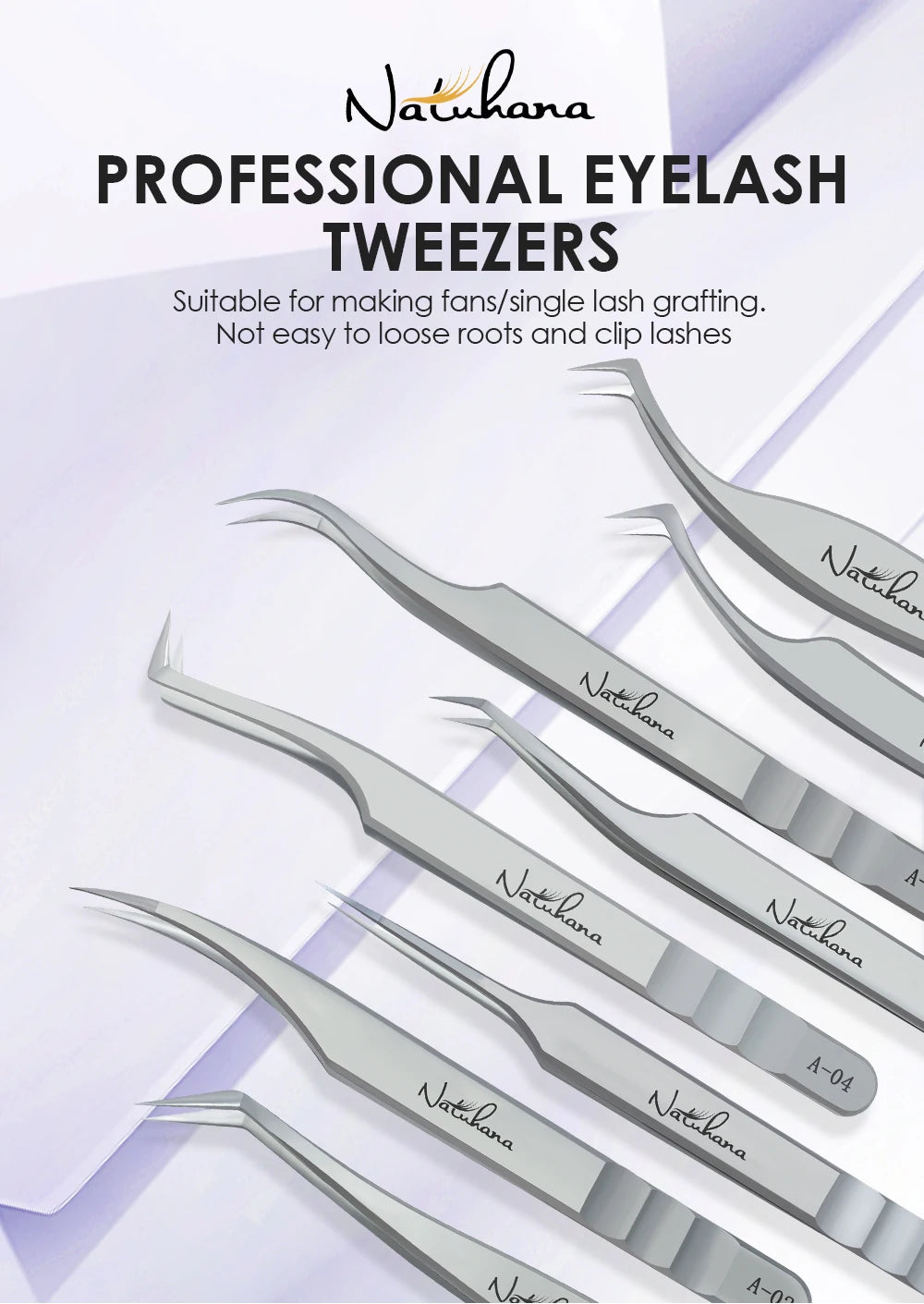 NATUHANA  Eyelash Extensions Tweezers